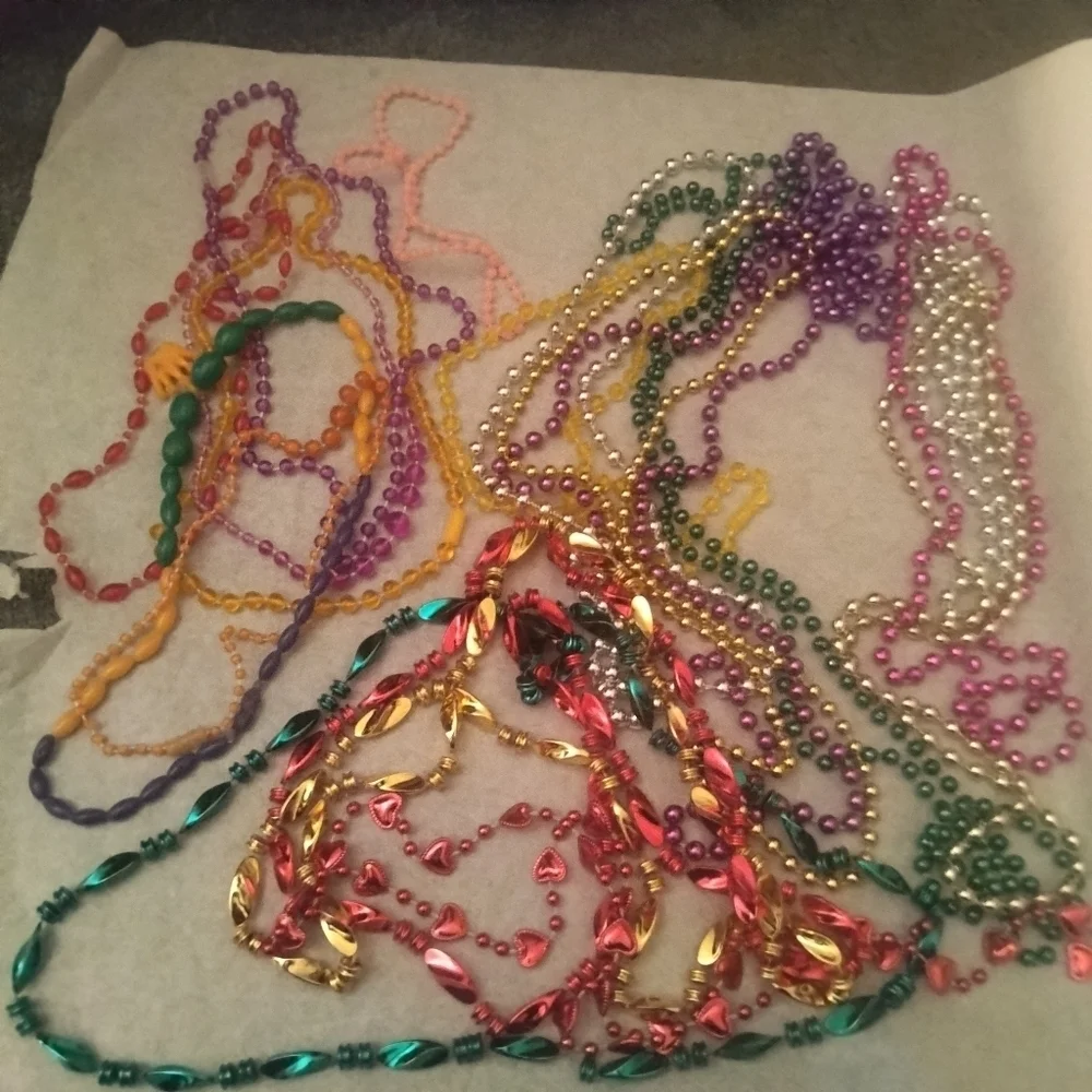 20 Assorted necklace beads for Mardi gras brand new never used​